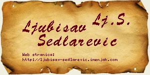 Ljubisav Sedlarević vizit kartica